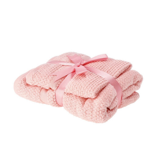 Set 2 prosoape baie bumbac roz 40 x 55, 55 x 100 cm