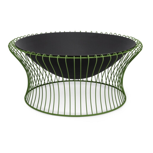 Vatra foc otel negru verde Maylis Ø78x 34,50h