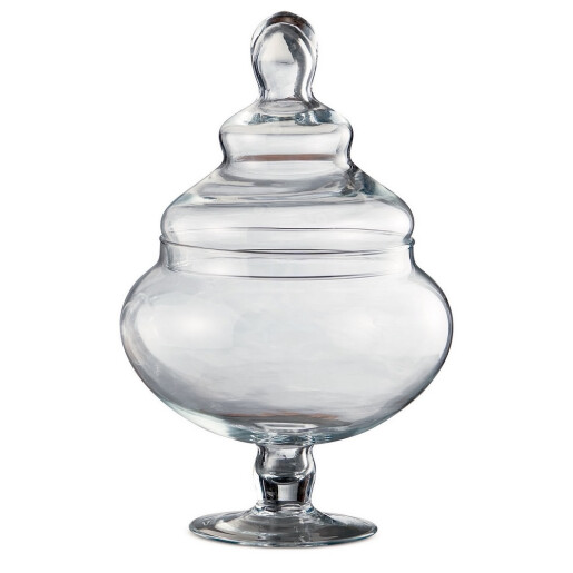 Borcan cu capac sticla 24 x 36,5 cm