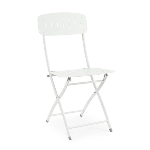 Set 2 scaune gradina otel alb Yasmine 44x50x85h