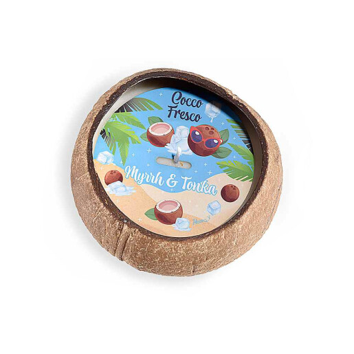 Lumanare parfumata in coaja si aroma Nuca Cocos Ø 10,5 cm x 7,5 H