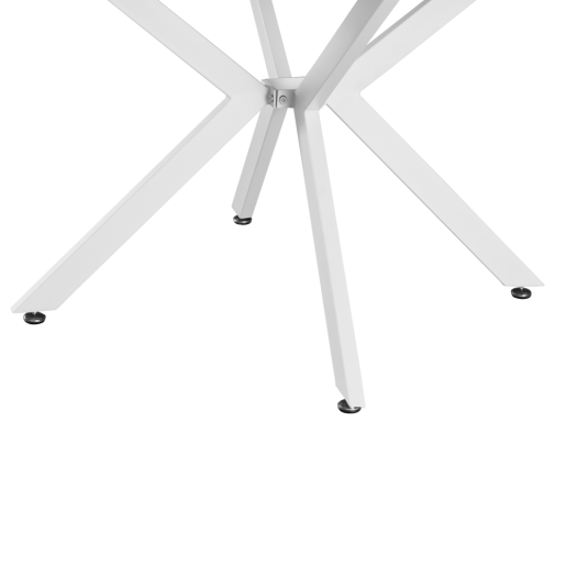 Masa dining extensibila fier mdf alb Abero 100x100-140x75 cm