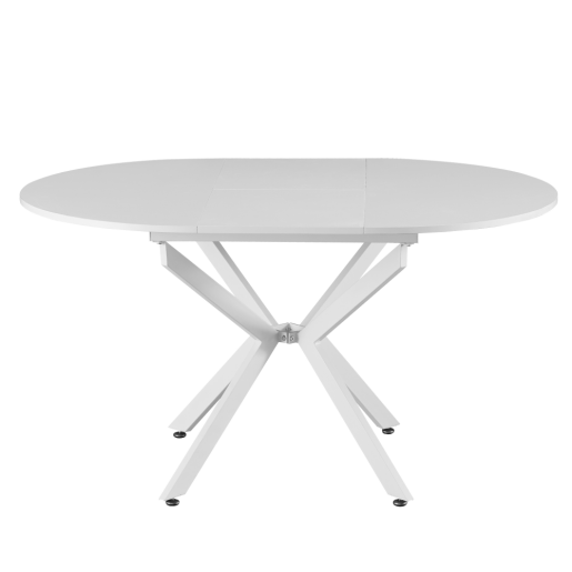Masa dining extensibila fier mdf alb Abero 100x100-140x75 cm