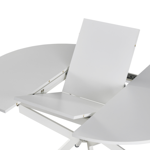 Masa dining extensibila fier mdf alb Abero 100x100-140x75 cm