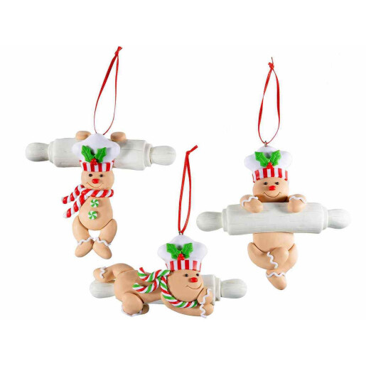Set 9 ornamente brad Turta Dulce polirasina multicolora 12.5 x12 cm