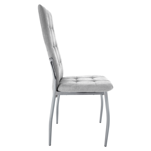 Scaun tesatura gri metal Adora 46x56x99 cm