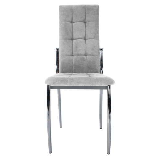 Scaun tesatura gri metal Adora 46x56x99 cm