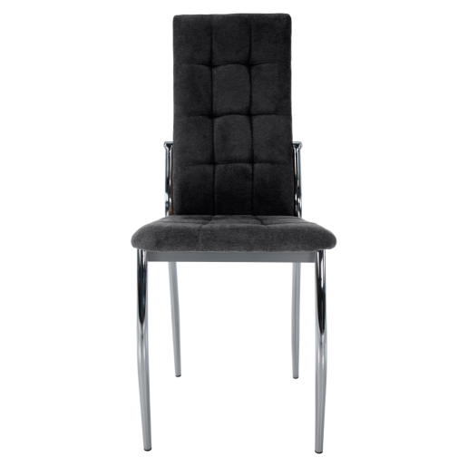 Scaun tesatura gri crom Adora 46x56x99 cm