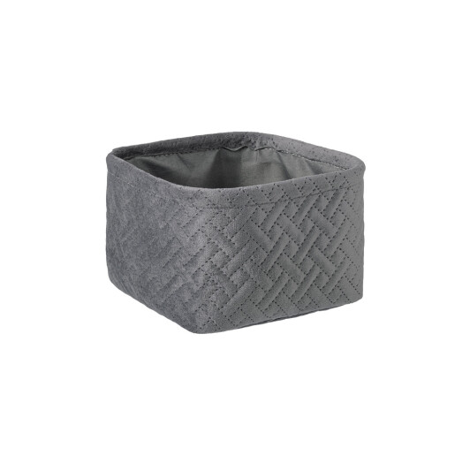 Cos depozitare textil gri Averill 16x16x10 cm