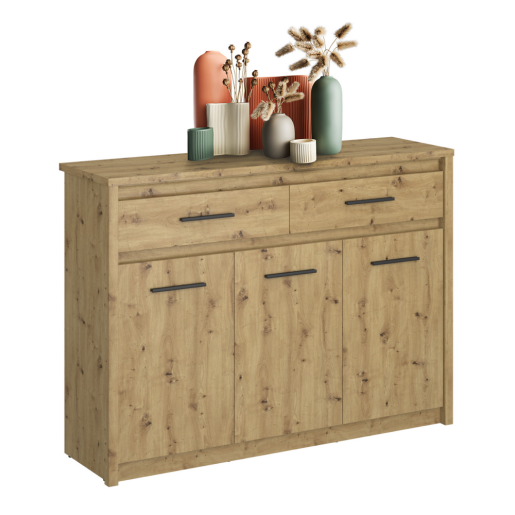 Comoda PAL stejar artisan Airon 125.4x36.2x91.2 cm