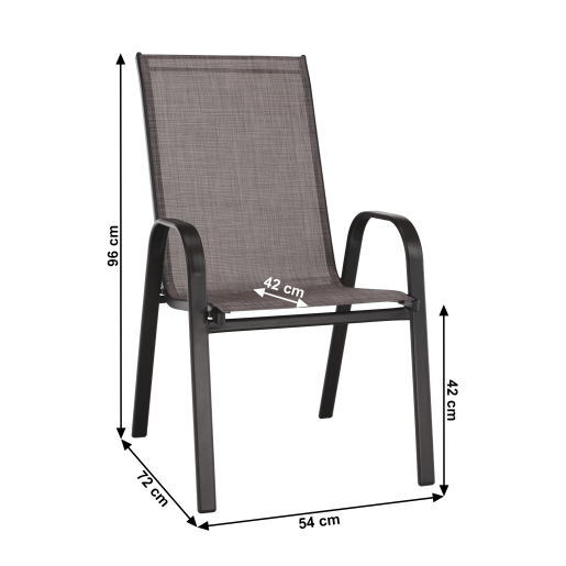 Scaun gradina maro Aldera 54x72x96 cm