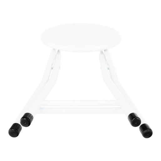 Set masa, 2 scaune pliabile mdf metal alb Amadeo 60x80x75 cm, 30x47 cm