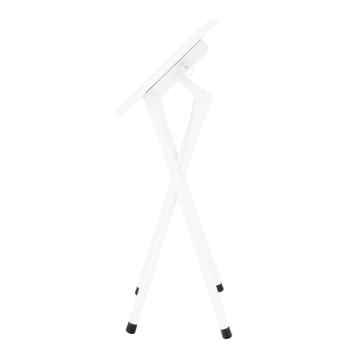 Set masa, 2 scaune pliabile mdf metal alb Amadeo 60x80x75 cm, 30x47 cm