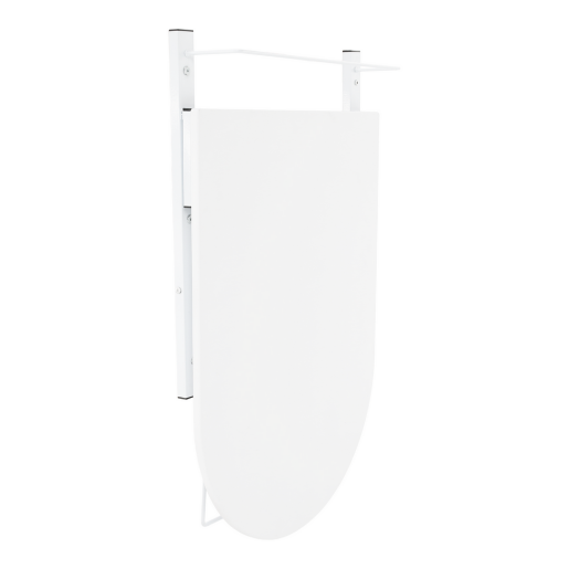 Set masa, 2 scaune pliabile mdf metal alb Amadeo 60x80x75 cm, 30x47 cm