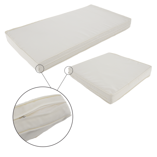 Set mobilier gradina ratan sintetic natur bej negru Araly 180x65x77/78 cm, 90x42x38 cm