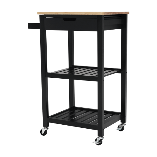 Carucior servire natur negru Arete 58.5x40x85.5 cm 