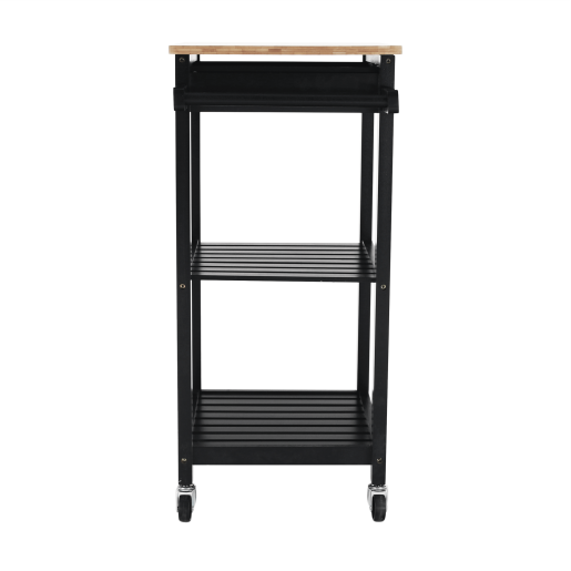 Carucior servire natur negru Arete 58.5x40x85.5 cm 