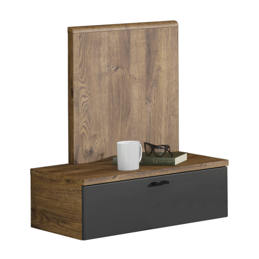 Noptiera PAL stejar ribeck grafit inchis Armeny 60x38x74 cm