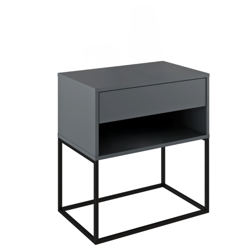 Noptiera DTD grafit metal negru Arti 60x38,4x65 cm