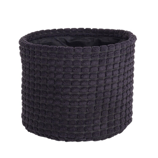 Cos depozitare textil negru 19x16 cm