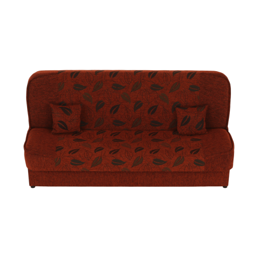Canapea extensibila cu tapiterie textil caramiziu model Asia 194x86x95 cm