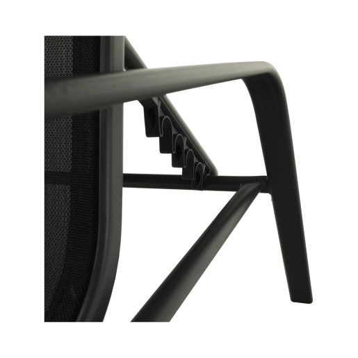 Sezlong de gradina reglabil negru gri Atreo 64x161x100 cm 