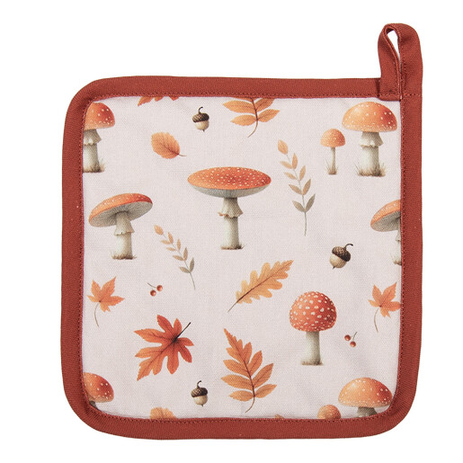 Servet termic vase fierbinti bumbac multicolor Ciupercute 20x20 cm