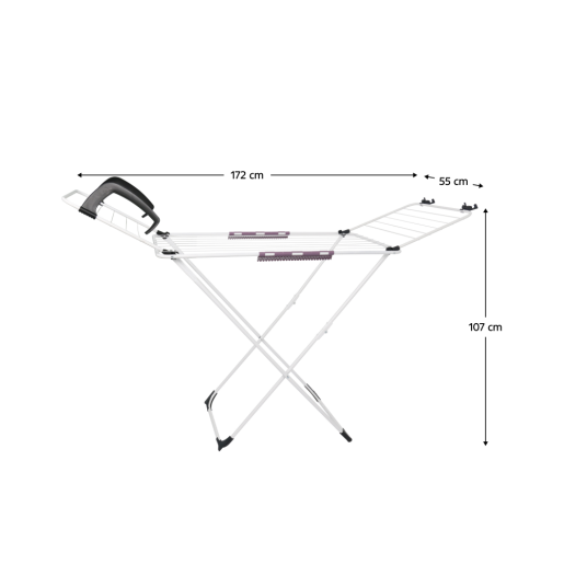 Uscator rufe alb Balav 172x55x107 cm