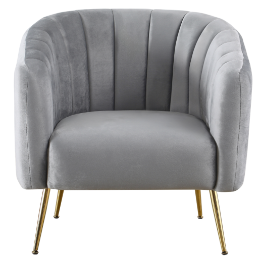 Fotoliu de design gri crom auriu Bagy 78x78x78 cm