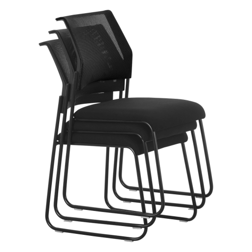 Scaun stivuibil negru Baris 45x64x82 cm 