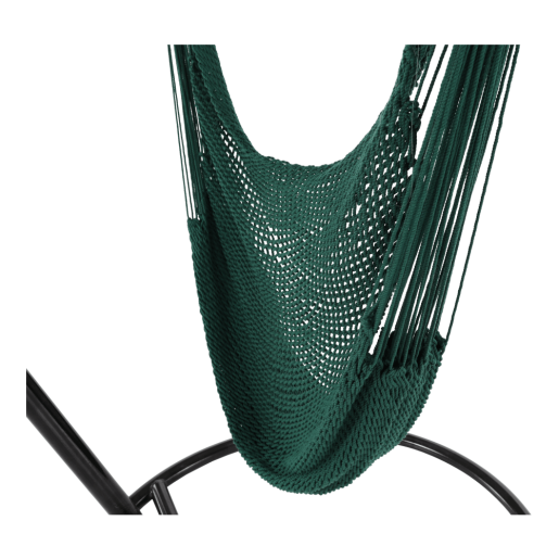 Hamac suspendabil bumbac verde maro Basko 130x100 cm