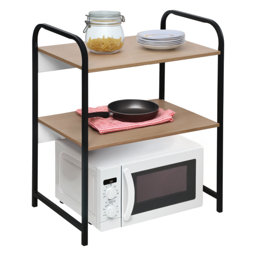 Raft mdf maro metal negru Bayan 53x35x67 cm 