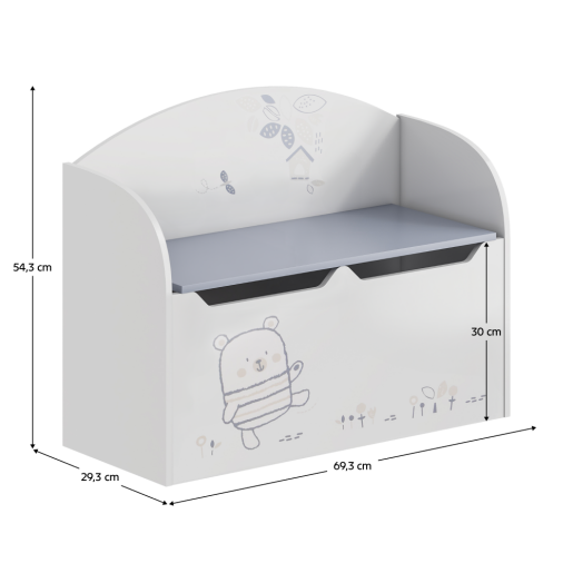 Cutie MDF depozitare Bear 69.3x29.3x54.3 cm
