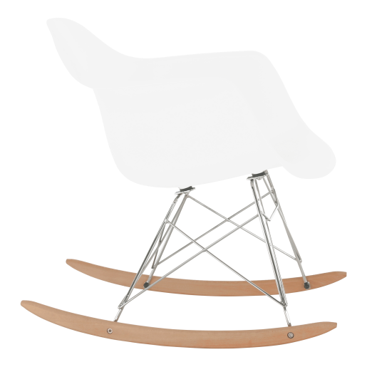 Fotoliu balansoar din lemn alb fag Bedver 63x68x70 cm