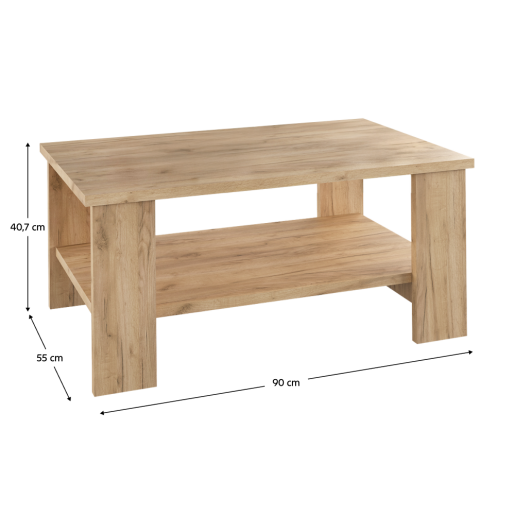 Masuta cafea pal melaminat stejar artisan Bernardo 90x55x40,7 cm