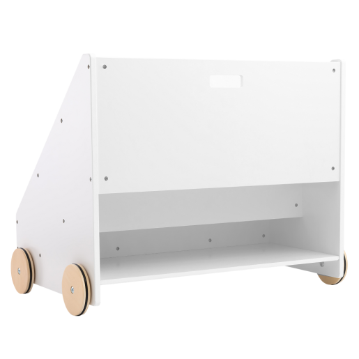 Raft, organizator mdf lemn pin natur alb Berus 63.8x40x49.7 cm