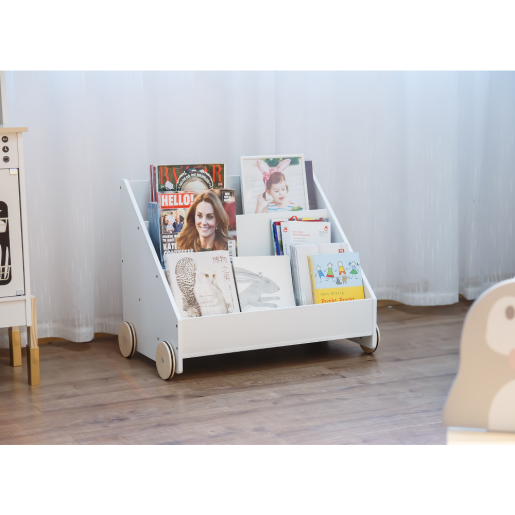 Raft, organizator mdf lemn pin natur alb Berus 63.8x40x49.7 cm