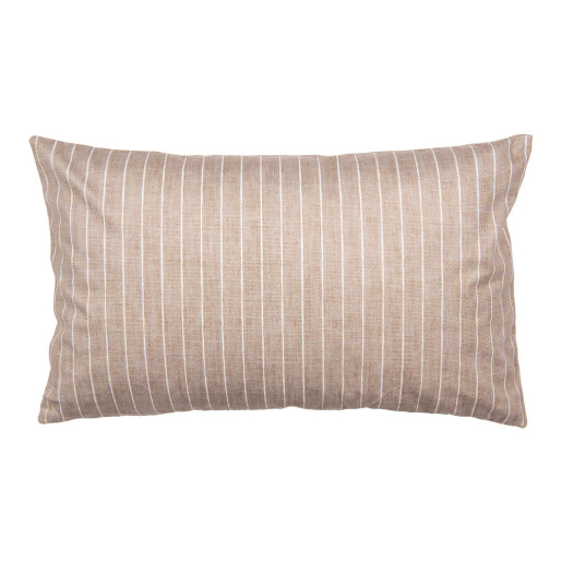 Perna decorativa textil maro alb 30x50x4 cm