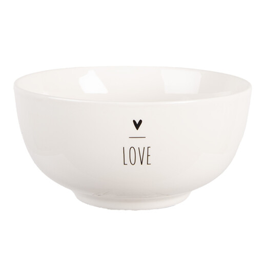 Bol portelan alb negru Ø 14x7 cm / 500 ml