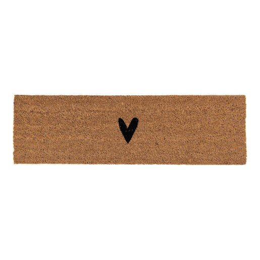 Covoras intrare casa cauciuc fibre cocos Love 75x22x2 cm