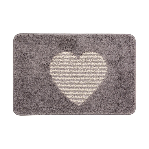 Covoras baie textil gri bej 58x38x1 cm 