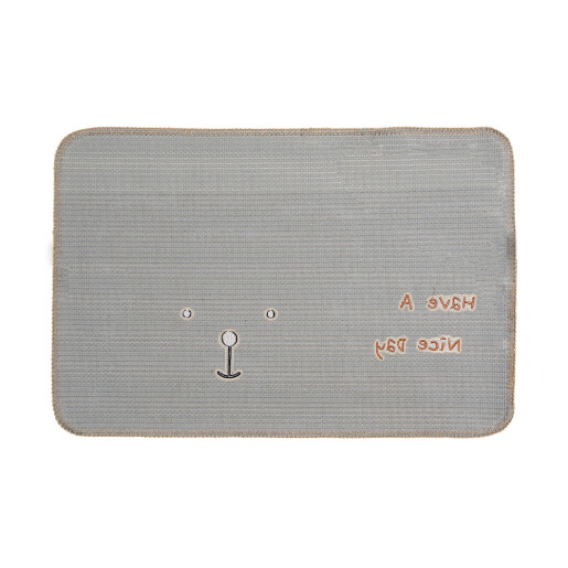 Covoras baie textil crem maro Ursulet 58x38x1 cm