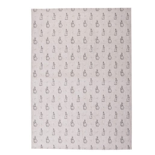 Prosop bucatarie bumbac gri bej Iepurasi 50x70 cm