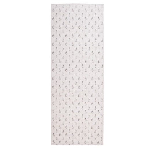 Traversa masa bumbac bej gri Iepurasi 50x140 cm