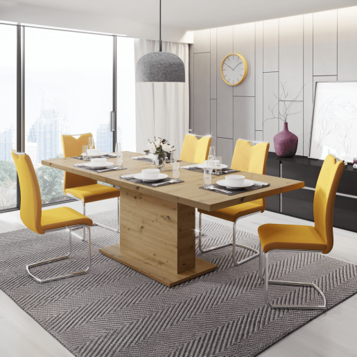 Masa extensibila DTD stejar artisan Boba 160-200x90x77 cm
