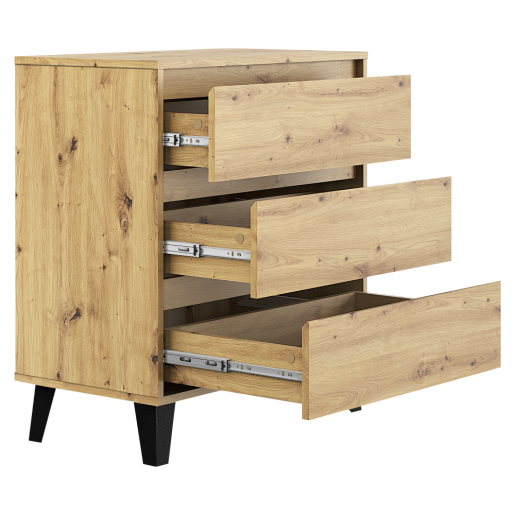 Comoda DTD stejar artisan Bogan 70x38.8x78.4 cm