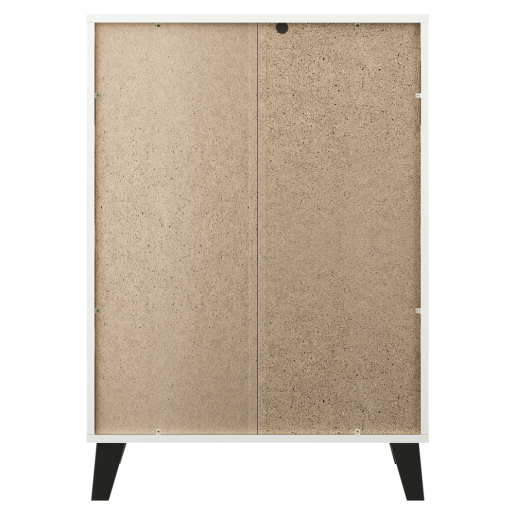 Comoda DTD alb negru Bogan 70x38,8x99,4 cm