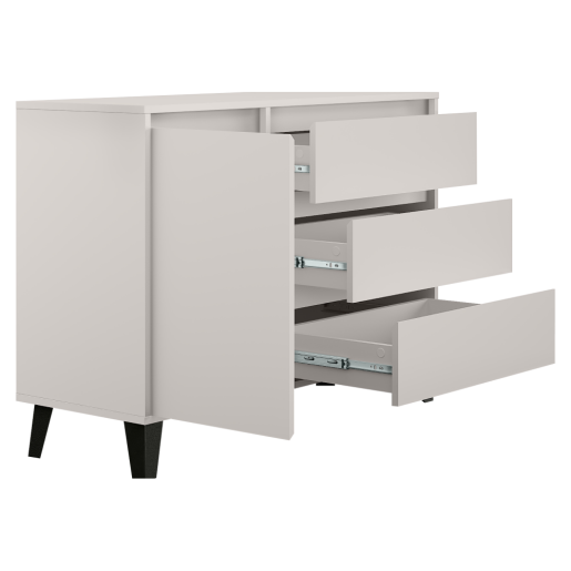 Comoda DTD laminat casmir negru Bogan 110x38,8x78,4 cm