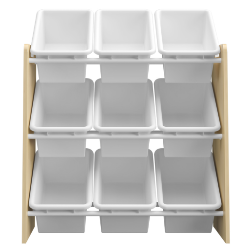 Raft, organizator mdf natur plastic alb Bois 65x26,5/31x67 cm