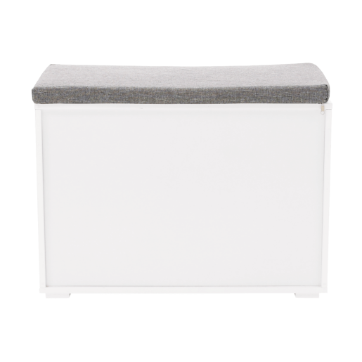 Banca cu pantofar mdf alb gri Boksa 60x45x30 cm 